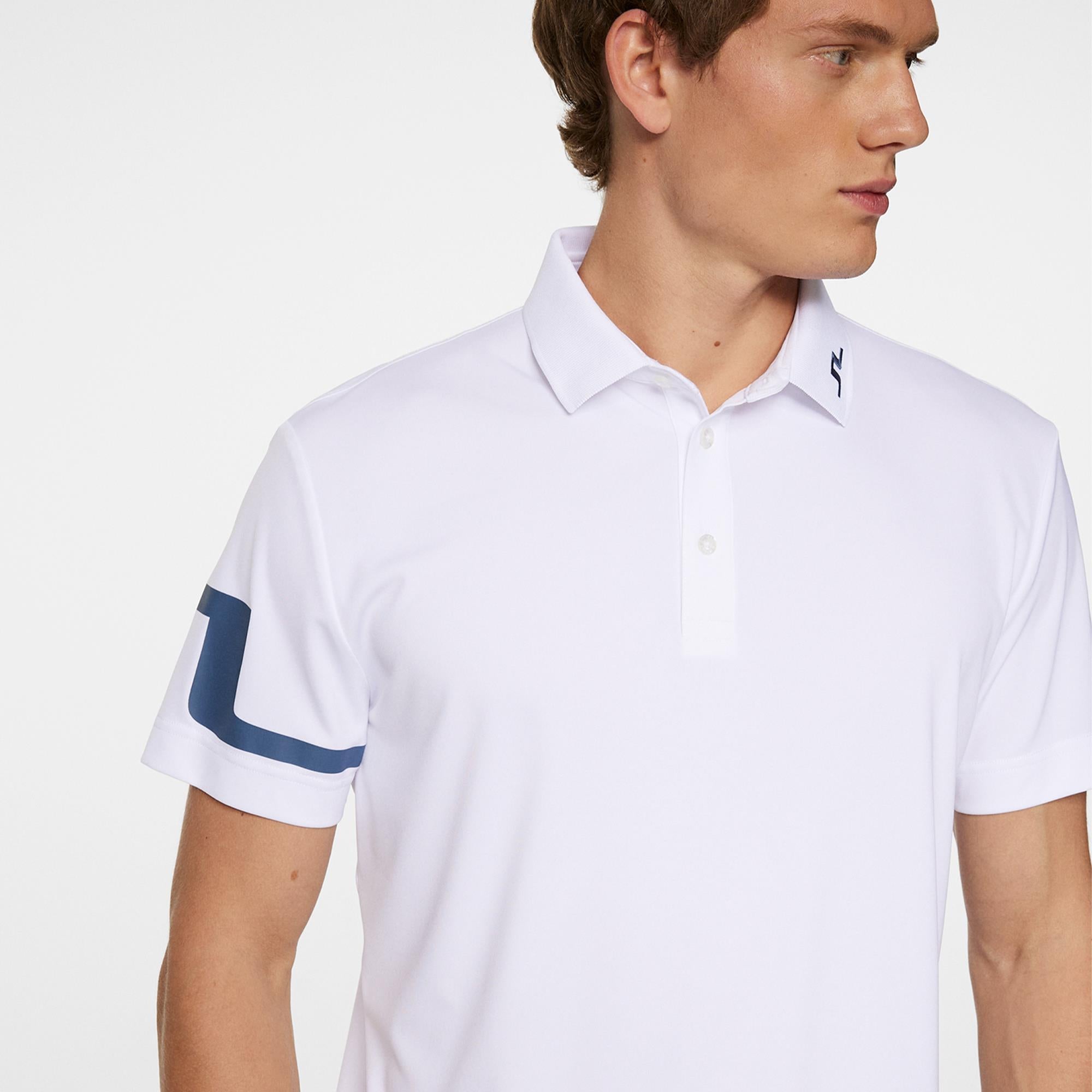 J Lindeberg Heath Mens Polo Shirt White